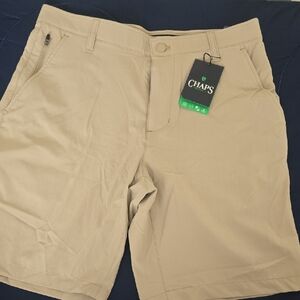 Chaps Men's Khaki Flat Front Shorts